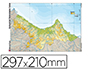 MAPA MUDO COLOR DIN A4 COMUNIDAD VALENCIANA FISICO