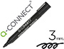 ROTULADOR Q-CONNECT MARCADOR PERMANENTE NEGRO PUNTA REDONDA 3 MM