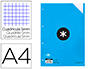 RECAMBIO LIDERPAPEL A4 100 HOJAS 100G/M2 CUADRO 5 MM 4 TALADROS BANDAS DE 5 COLORES ANTARTIK