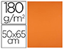 CARTULINA LIDERPAPEL 50X65 CM 180G/M2 NARANJA PAQUETE DE 25 HOJAS