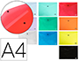 CARPETA LIDERPAPEL DOSSIER BROCHE TRANSPARENTE DIN A4 COLORES SURTIDOS PAQUETE DE 5 RETRACTILADO